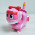 GOGO DINO - VIKI Sound Transformer Robot Play Set Pink Multi Submarine Car Vehicle Mode Action Figure Toy Gogodino Transformation Talking Melody Robot Playset. 