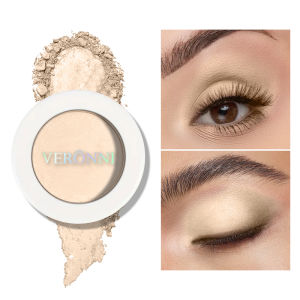 VERONNI 24-Color Single Eyeshadow - Portable Compact Case Highly Pigmented Smooth Texture Mini Size for Customizable Eye Looks