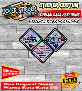 VARIASI GANTUNGAN KACA AKRILIK BEBAS CUSTOM MOBIL DAN TRUCK