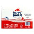 Happy Barn UHT Full Cream Milk 3.5 Full Case 12 x 1L (DDMMYY). 