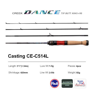 PURELURE CREEK DANCE Trout Rod BFS Fishing Casting UL Spinning Light Travel Rod Stream Ejection Fishing Lure Rod Fuji Alconite Ring Perch