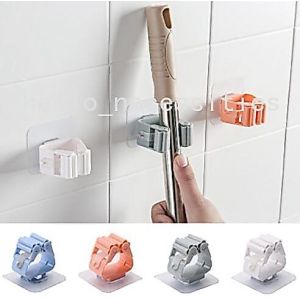 Mop Rack Shelf Storage Rack Paste Hook Kitchen Tools