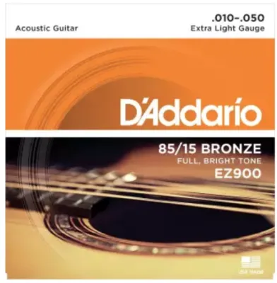 Monstermarketing D’Addario Great Acoustic Bronze Guitar Strings – Made in USA Music Accessories (EZ890/EZ900/EZ910/EZ920)
