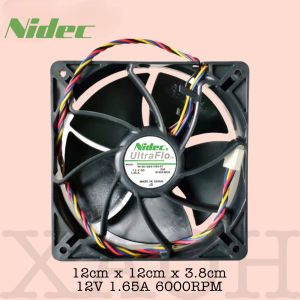 Nidec UltraFlo Fan Kipas W12E12BS11B5-57 12CM 12V 1.65A 6000RPM PWM / Kipas fan DC 12X12 12CM 12V High Speed 165 Ampere