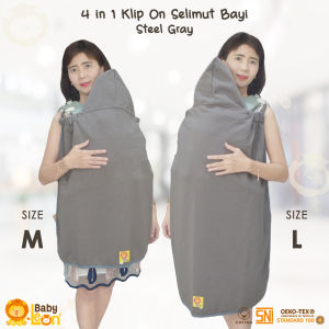 BABYLEON Selimut Bayi 0-3Th  4in1 Selimut Hoodie Klip Baby Blanket On The Go BS-338 Baby Blanket Hoodie Selimut Penutup Stroller Selimut On The Go Cover Asi Ibu Menyusui Selimut Stroller Selimut Karakter Selimut Double Fleece