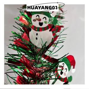 HUAYANG01 [HOT FASHION] ริบบิ้นดิ้นยาว2เมตรสำหรับตกแต่งงานปาร์ตี้ในบ้านต้นคริสต์มาสแบบทำมือริบบิ้นตกแต่งพวงหรีดซานตาคลอส