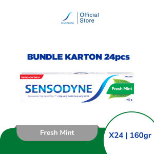 Sensodyne Toothpaste Pasta Gigi Sensitif Nafas Segar Fresh Mint 24x160gr [24 PCS]