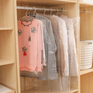 20PCS Disaposable Plastic Hanging Clothes Bags Dress Coat Storage Bag Clear Clothing Dust Cover Bag