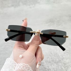 Lunashine | Kính râm dáng vuông không viền sành điệu cho Nam-Bảo vệ UV400 thiết kế hợp thời trang cho các hoạt động ngoài trời và mặc hàng ngày