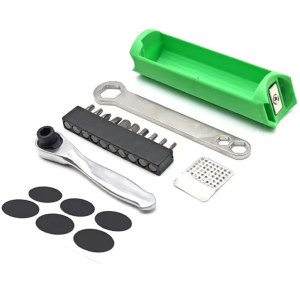 Metal Bike Repair Tool Features Internal Storage Bag And Magnetic Mounting For Quickly Access To Cycling Essential