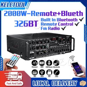 326BT Home Stereo Amplifier 220V 3500W 2CH EQ Bluetooth Wireless Audio Mixer System