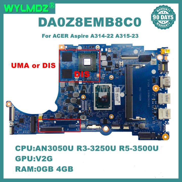 DA0Z8EMB8C0 Motherboard For ACER Aspire A314-22 A315-23 Laptop ...