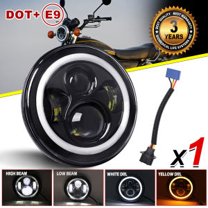 CO LIGHT Đèn Led Xe Hơi 80W H4 7Inch Đèn Pha Led E9 Mắt Thiên Thần 12V 24V Cho Lada Niva 4X4 Uaz Đèn Chạy Xe Máy Phụ Kiện Xe Hơi