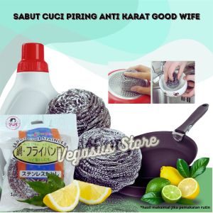 5Pcs Sabut Kawat Cuci Piring Stainless Steel Anti Karat Dishwashing Wire Spon Pembersih Panci Wajan