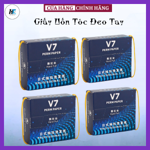Giấy uốn nónglạnh mỏng dai có dây đeo sử dụng nhiều lần hỗ trợ uốn tóc nam nữ hộp 200 tờ
