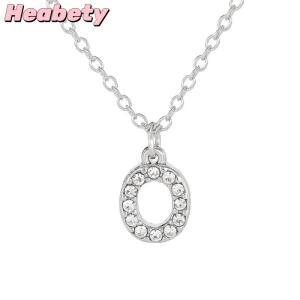 Heabety Fashion Shining A-Z Letter Pendant Charm Necklace 26 Initial Alphabet Name Clavicle Chain Party Jewelry Gift