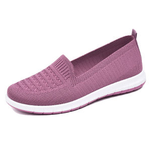 Spring And Summer WomenS Breathable Flat Mesh Slip-On Shoes Non-Slip Comfortable Casual Shoes For Mothers