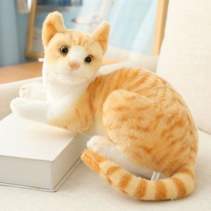 YYLINGX Home Decoration Siamese Cat Orange Cat Gift Simulation Cat Toy Pillow Plush Toys Simulation Doll