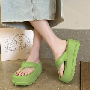 [Free Shipping] Thick-soled womens summer outdoor fashion height-increasing non-slip wedge flip-flops beach sandals