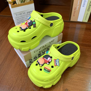 Free Shipping Crayon Shin-Chan Clogs Fashionable And Versatile Perfect For Autumn Wear Thick-Soled Comfortable Half-Slippers WomenS Beach Sandals Two-Way Wear