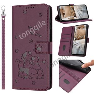 Lật bằng da trường hợp đối với Xiaomi 17 Pro Max 17pro 17PM xiaomi17 5g 2025 điện thoại bao gồm vỏ bọc Họa Tiết Con Mèo sang trọng da khe cắm thẻ ví đứng chủ chống sốc Bumper mềm cạnh nhựa TPU