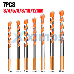 7PCS/5PCS Masonry Drill Bits Professional Concrete Drill Bit Set Triangle Overlord Drill Bits Tile Cement Wall Marble Ceramic Multi-Function Metal Drill