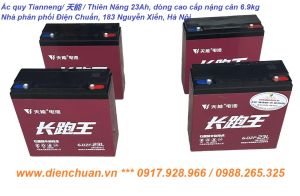 Bộ 4 bình ắc quy xe máy điện 48V 23Ah Tianneng 6-DZF-23L/ Ắc quy Thiên Năng (天能 )hàng nội địa số 1 Trung Quốc