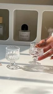 Household Diamond Goblet Wine Whiskey Glass 50ML Champagne Fruit Juice Wine Glass 1Pc