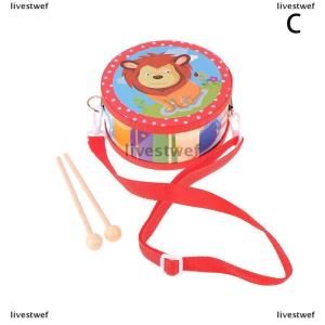 [COD] livestwef Kids Percussion Drum Wood Toy Set With Carry Strap Music Instrument Teaching Aids For Toddlers Develop Childrens Rhythm Sense