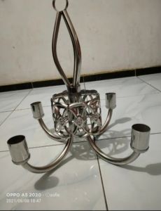 Rangka lampu dekorasi pelaminan cabang 4 model gelang