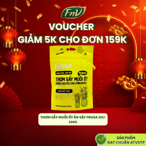 Thơm sấy muối ớt ăn vặt FRUSA 35g/100g