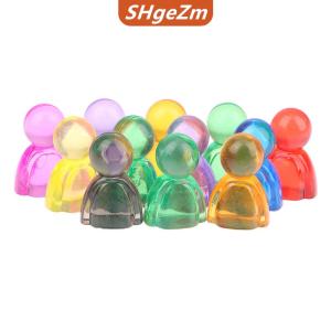 [COD] SHgeZm 20pcs 24x16x12mm trò chơi đánh dấu Acrylic tương tác trò chơi đầy màu sắc hình người cờ vua cho hội đồng quản trị Trò chơi thẻ phụ kiện