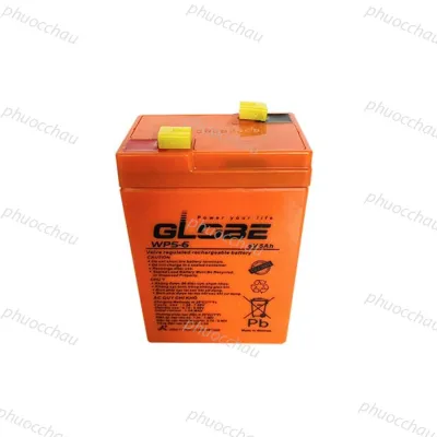 Ắc quy khô GLOBE WP5-6 6V-5AH Bình ắc quy khô 6v cho xe điện trẻ em đèn khẩn cấpquạt sạc