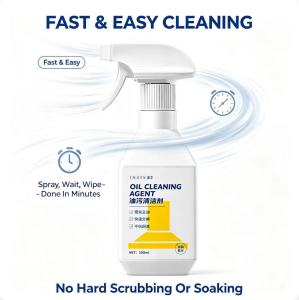 Kitchen Oil Cleaning Spray Powerful Degreaser for Stove & Hood Fast Cleaning300ml