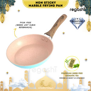 Regashi Anti Lengket Mini Panci | Alat Penggorengan | Mini Marble Frying Pan