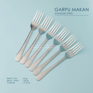 Sendok Garpu Makan Stainless alat makan set murah 6pcs/pack