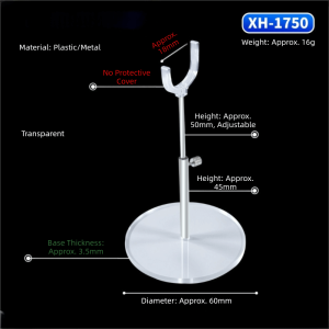 RISEDOT Adjustable Doll Display Holder Slip Resistant Height Adjustable Doll Standing Bracket Quality Transparent Doll Display Base