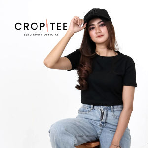 Kaos Polos Crop Top Kroptop Wanita Zeroeight