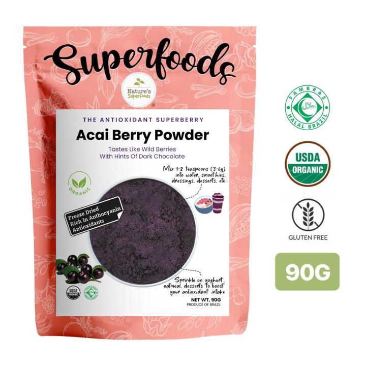 Nature's Superfoods Organic Acai Berry Powder (Freeze-Dried