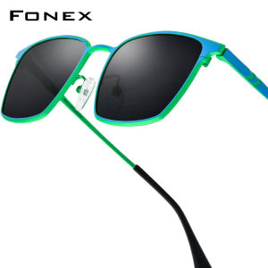 FONEX Titanium Sunglasses Men 2025 New in Trendy Fashion Brand Design Square Polarized Sun Glasses Women High-Quality Japanese UV400 Y2K Shades 85839