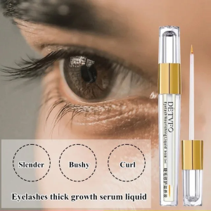 geegofirst Eyelash Growth Serum for Longer Jet Black and Curled Lashes
