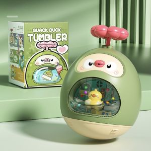 🎀SG READY STOCK🎀Cute Little Yellow Duck Tumbler Bath Toy - Baby Water Play Sprinkler Roly-Poly Bath Time Fun