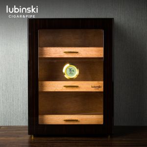 LUBINSKI 100PCS cigar box Spanish Cedar wood Cigar Cabinet Humidor handmade cigar humidors with Humidifier