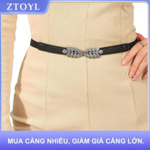 【ZTOYL】 1PC đa năng ăn mặc trang phục tự làm phụ kiện thời trang Phụ nữ PU đen trắng eo ban nhạc mỏng đàn hồi vành đai thắt lưng