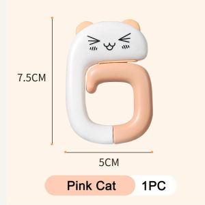 1pc Cartoon Foldable Bag Hook Non-Stick Hanger Portable Seamless Handbag Holder Table Hook Creative Table Side Hook