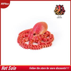 【COD】🔥🔥🔥 3D Printed Articulated Octopus Poseable Tentacles Desk Toy PLA Sculpture For Kid Jointed Body Decorative Toy