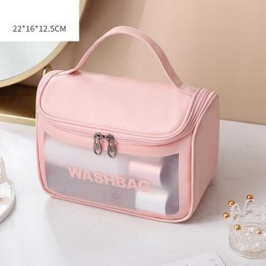 FSHL0594 Tas Kosmetik Transparant Washbag Pouch Tas Travel Make Up Bag Organizer Dompet Kosmetik Toiletry Waterproof