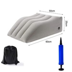 BESTIT Soft Footrest pillow Leg Up Relaxing Feet Supplies Portable Inflatable Foot Rest  PVC Inflatable Leg Pillow for Travel