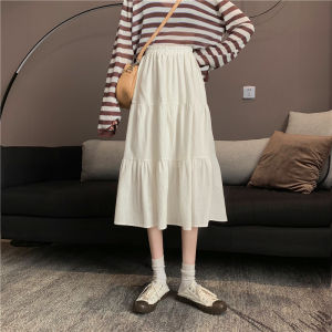 Draylen High waist skirt Autumn and winter womens pleated skirt long A-line skirt