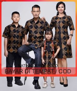 Batik couple keluarga dan anak terbaru 2020 / batik cople keluarga seragam suami istri anak laki laki anak perempuan pasangan kondangan jumbo modern brokat brukat termurah dan terlaris / baju dress batik untuk natal mawar kawung